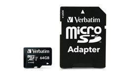 Verbatim Pro (64GB) Class 3 Micro SDXC Card with Adaptor