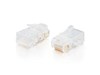 C2G RJ45 CAT5e 8x8 Modular Plugs for Flat Stranded Cable (25 Pack)