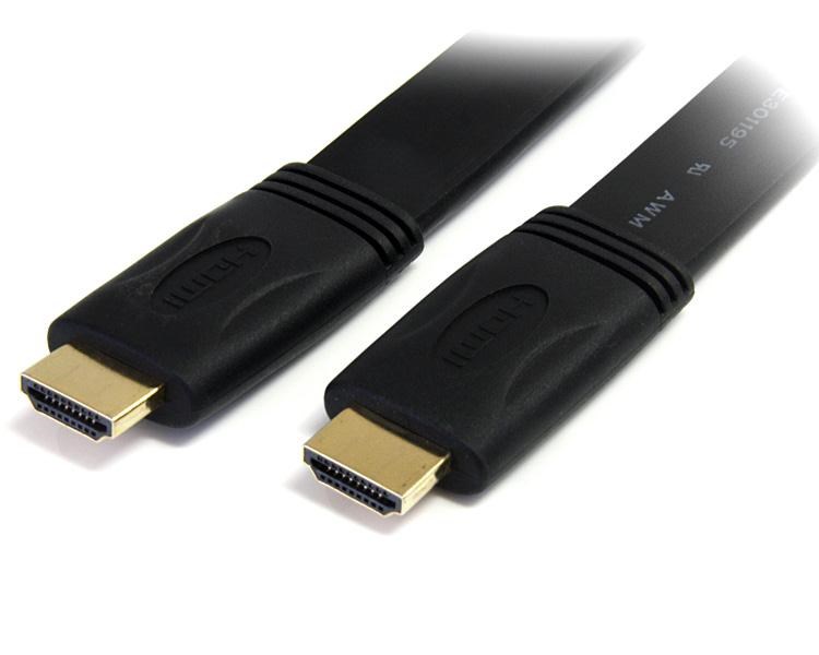 Photos - Cable (video, audio, USB) Startech.com 6 feet Flat High Speed HDMI Cable with Ethernet - HDMI - HDMI 