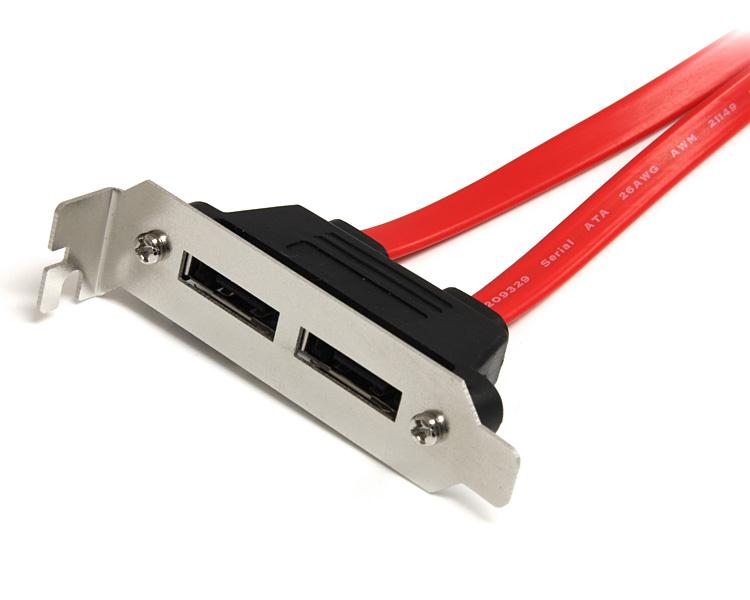 Low Profile SATA to eSATA Plate Adaptor (2x) Serial ATA