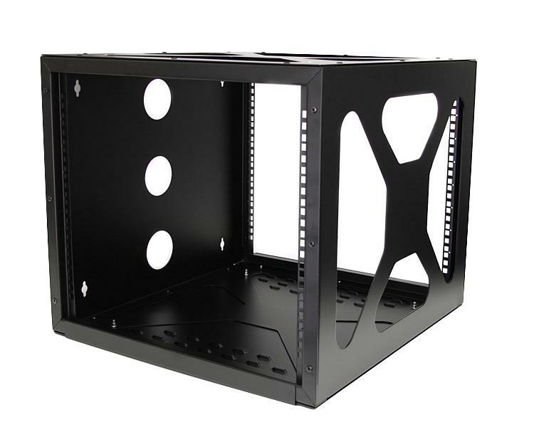 8U 19 inch Wall Mount Side Mount Open Frame Rack