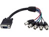 StarTech.com Coax HD15 VGA to 5 BNC RGBHV Monitor Cable - M/F (0.3m)