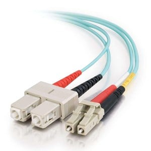 C2G 3m LC/SC 10Gb OM3 Duplex 50/125 Multimode Fibre Optic Cable (LSZH)
