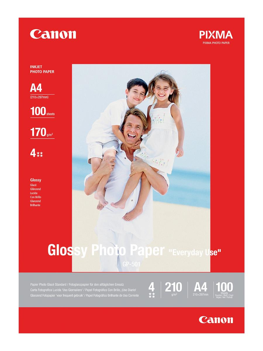 Canon PIXMA GP501 (A4) 210g/m2 Glossy Photo Paper (White) 1 Pack of
