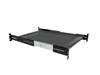 StarTech.com 19 inch Vented Adjustable Depth Sliding Server Rack Cabinet Shelf (Black)