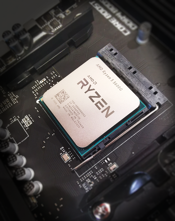 Close up of a Ryzen processor for a gaming PC