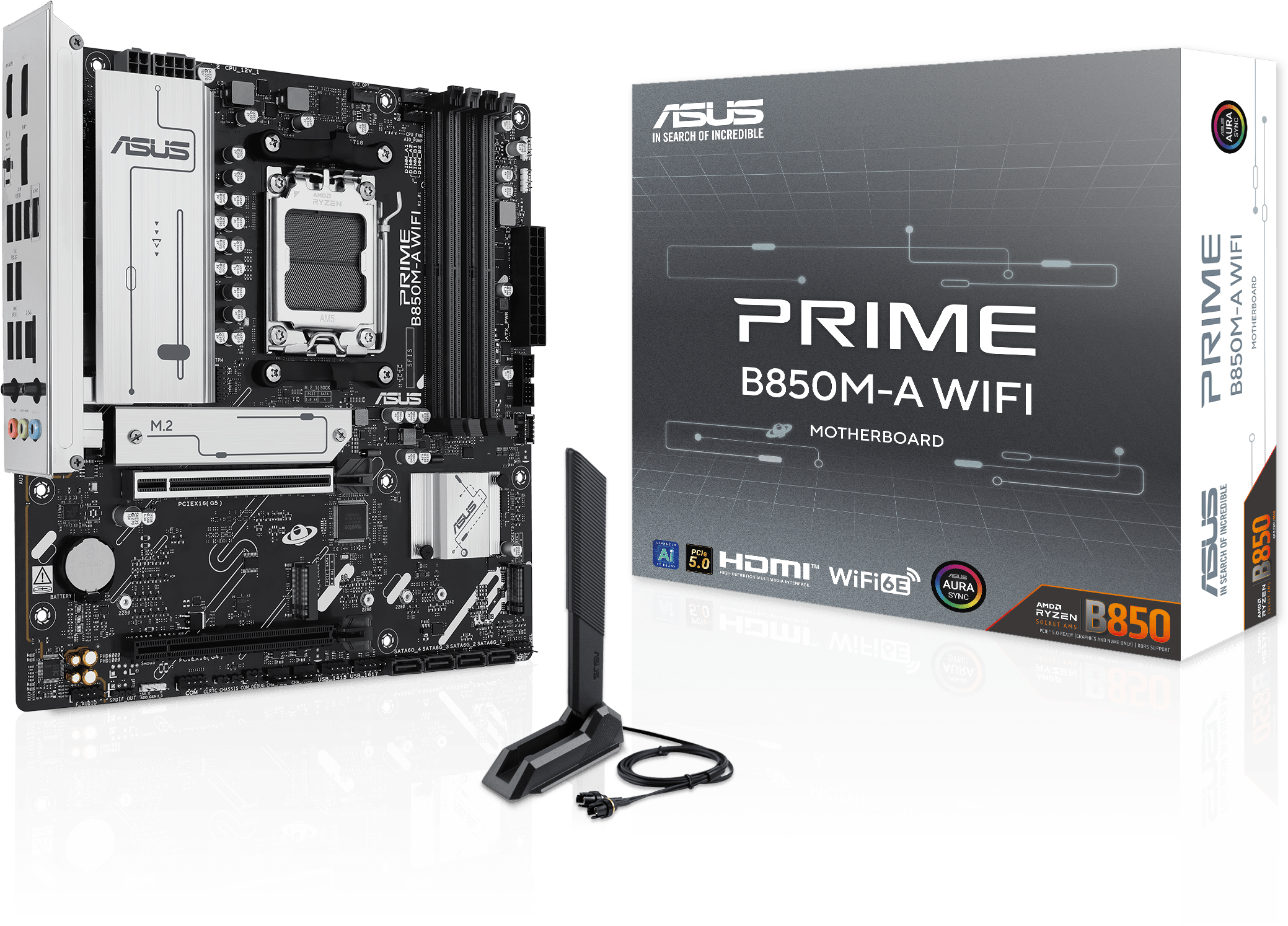 ASUS Prime B850M-A WiFi mATX Motherboard for AMD Socket AM5 CPUs
