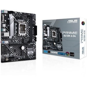 ASUS Prime H610M-A D4 Motherboard, mATX, Intel Socket 1700, H610 Chipset