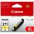 Canon CLI-571XL High Yield Ink Cartridge - Yellow, 11ml (Yield 336 Photos)