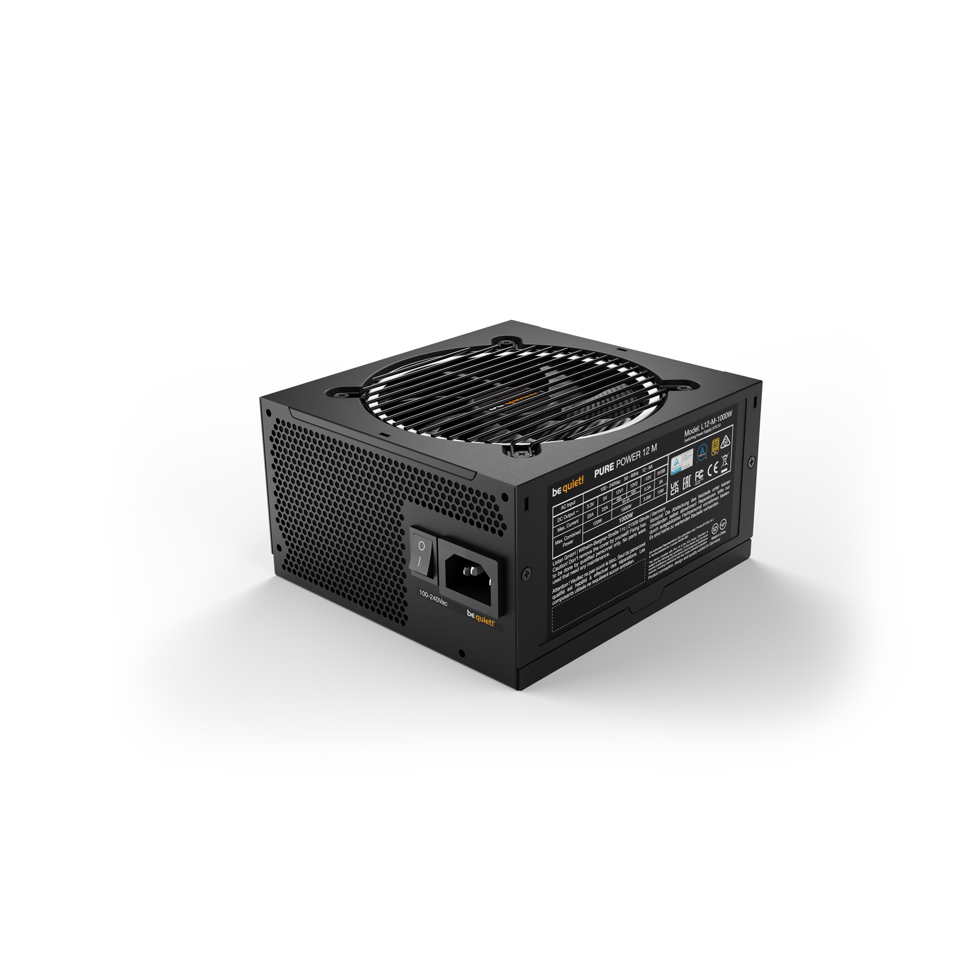 新品★be quiet! PURE POWER 12M 1000W 80Gold be quiet PURE POWER 12 M 1000 Watt 80 Plus Gold ATX Fully