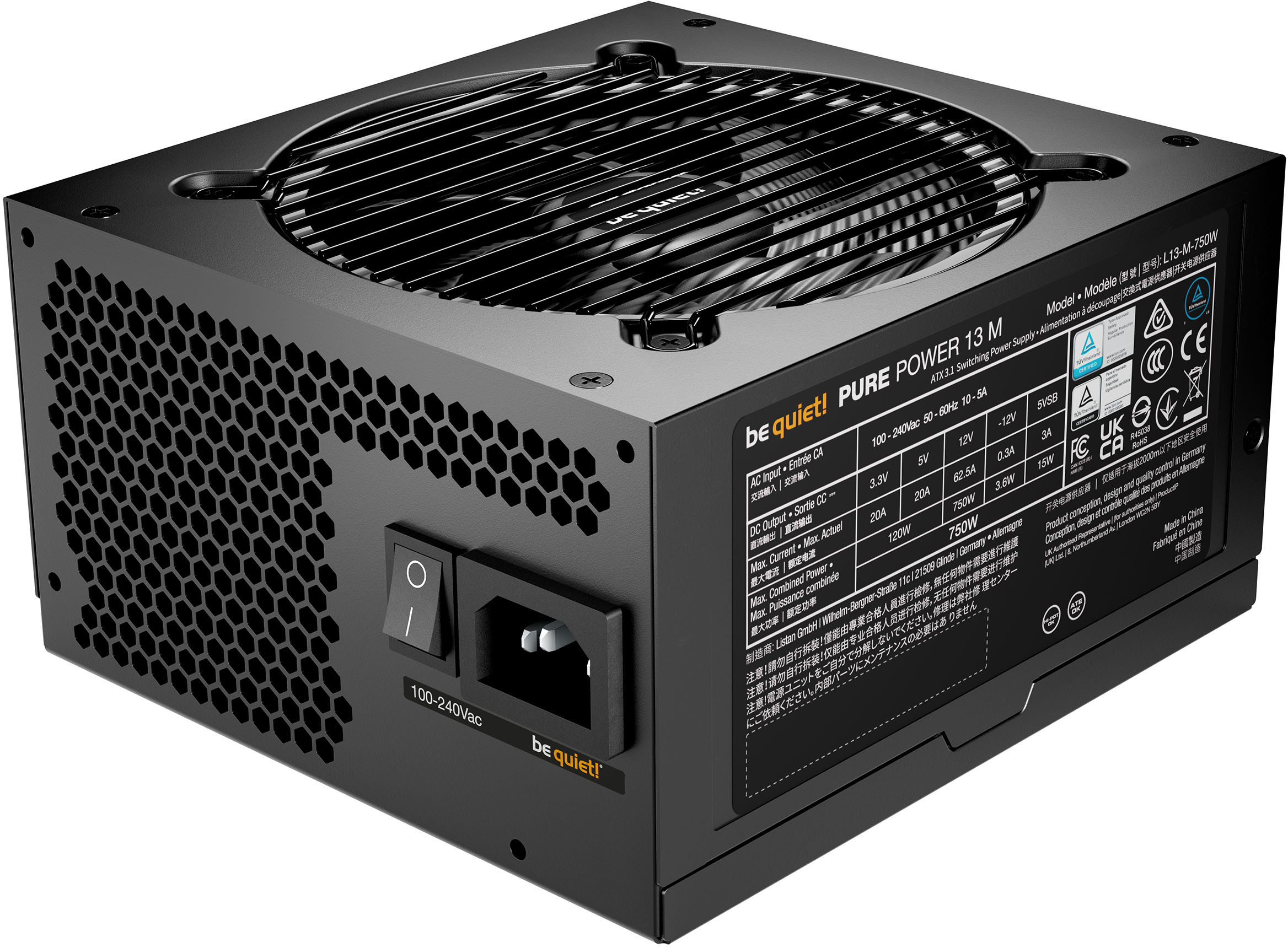 Be Quiet! Pure Power 13 M 750W Modular 80 PLUS Gold Certified ATX3