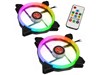 Raijintek IRIS 14 Rainbow RGB 140mm Chassis Fan Kit, 2x LED Fans with Controller