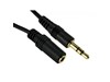 1.8MTR 3.5MM M-F BLACK AUDIO CABLE - RETAIL PACKED
