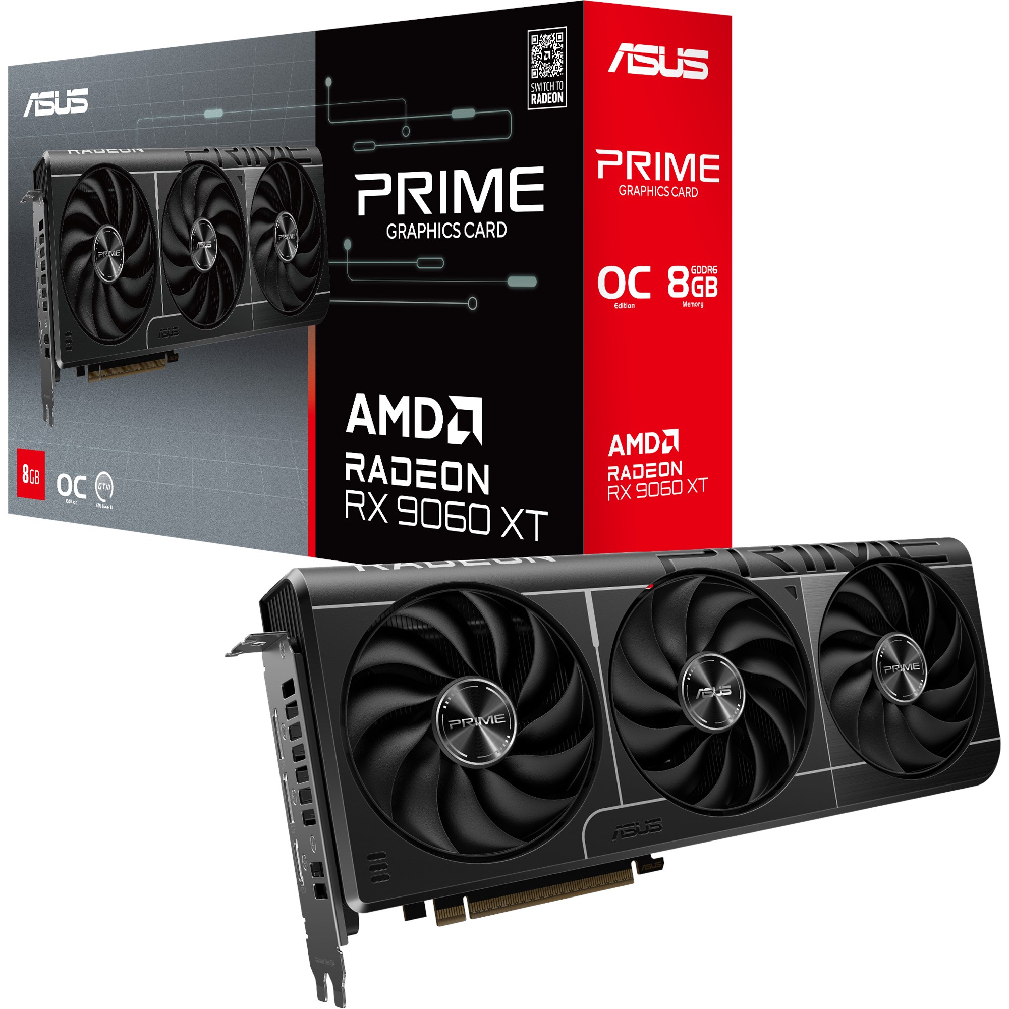 ASUS Radeon RX 9060 XT Prime OC 8GB GPU - 90YV0MI0-M0NA00 | CCL