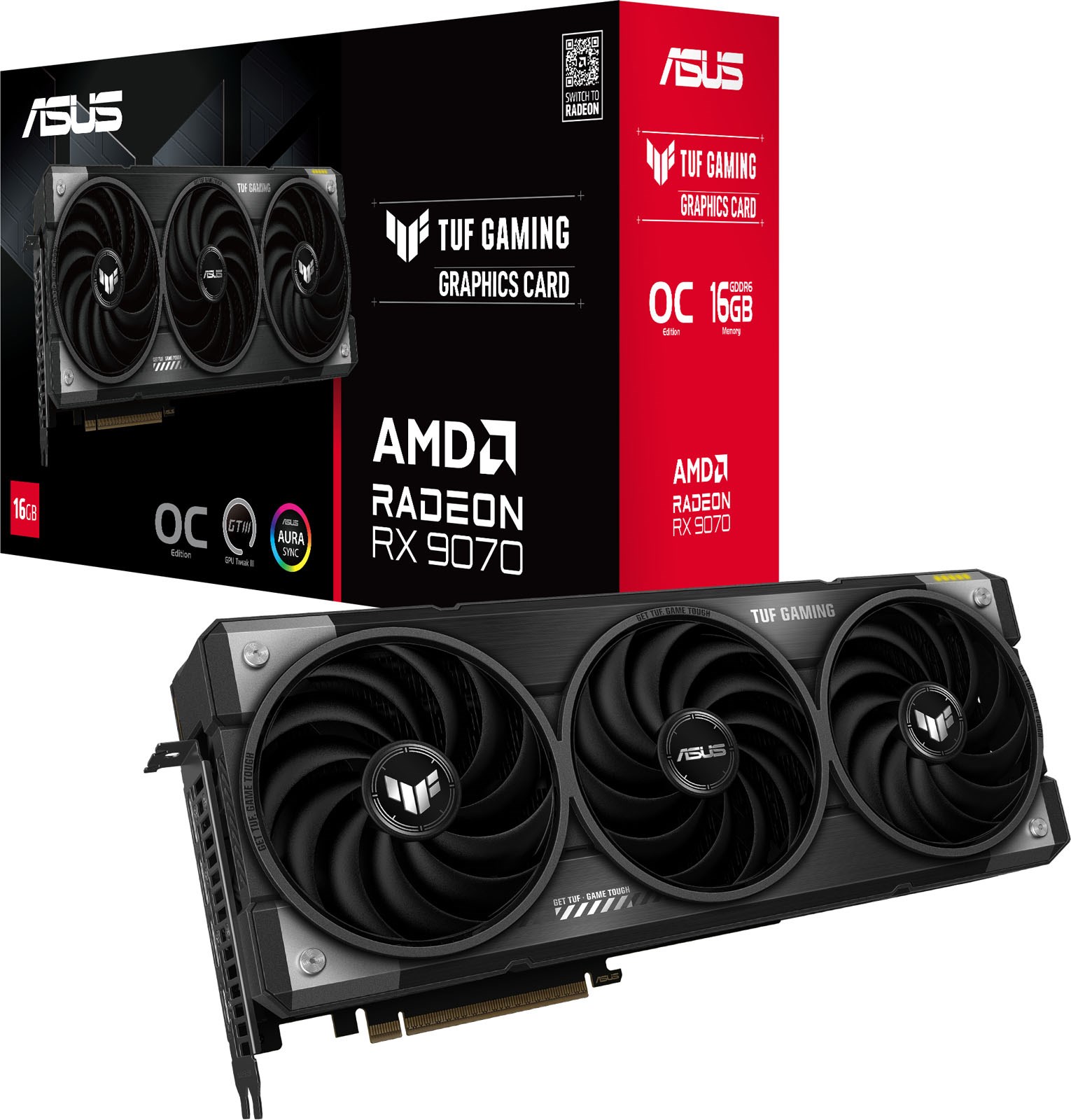 ASUS Radeon RX 9070 TUF Gaming 16GB OC GPU - 90YV0LI0-M0NA00