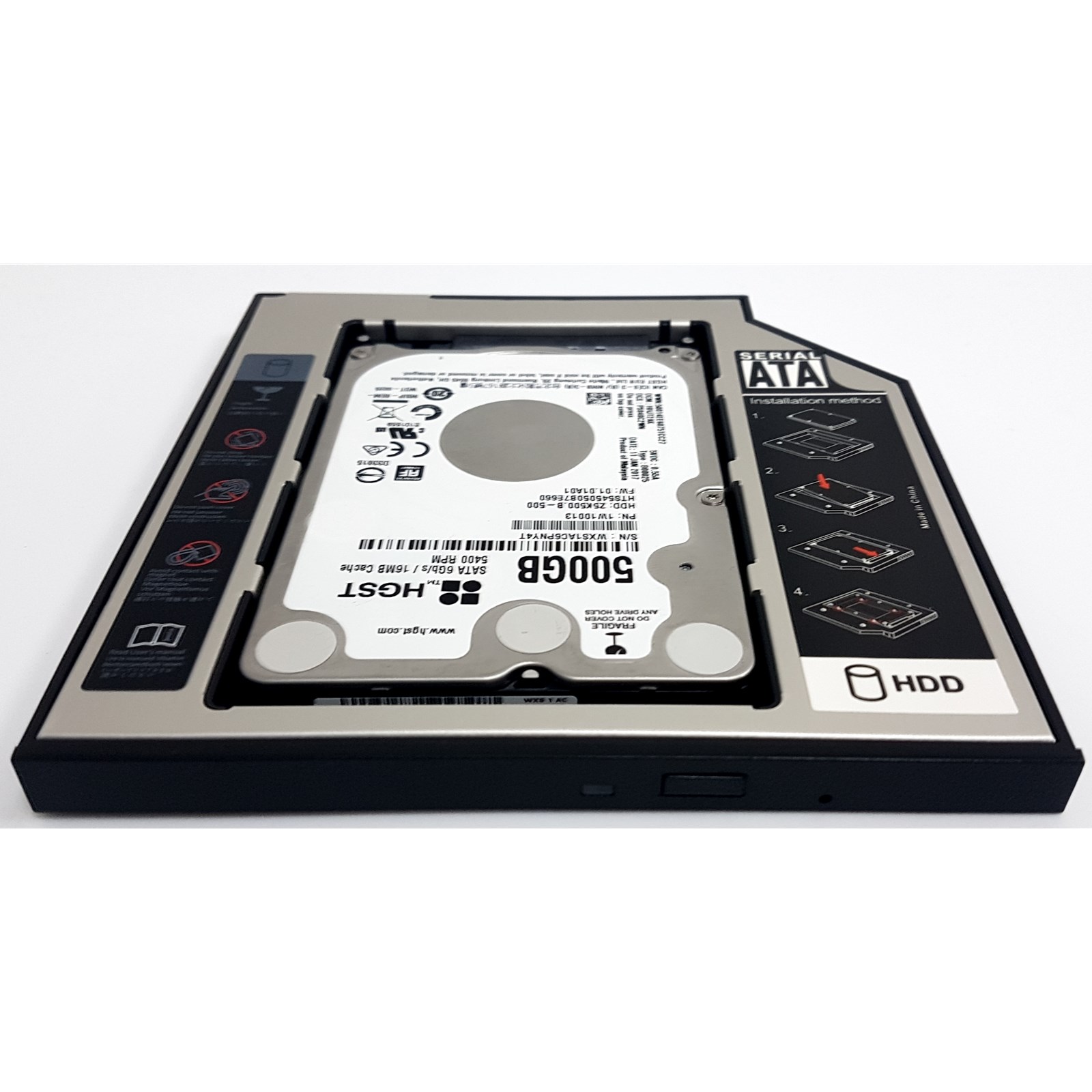 Evo Labs Hard Drive Caddy for 9.5mm Laptop Optical Drive Bay HDS9503