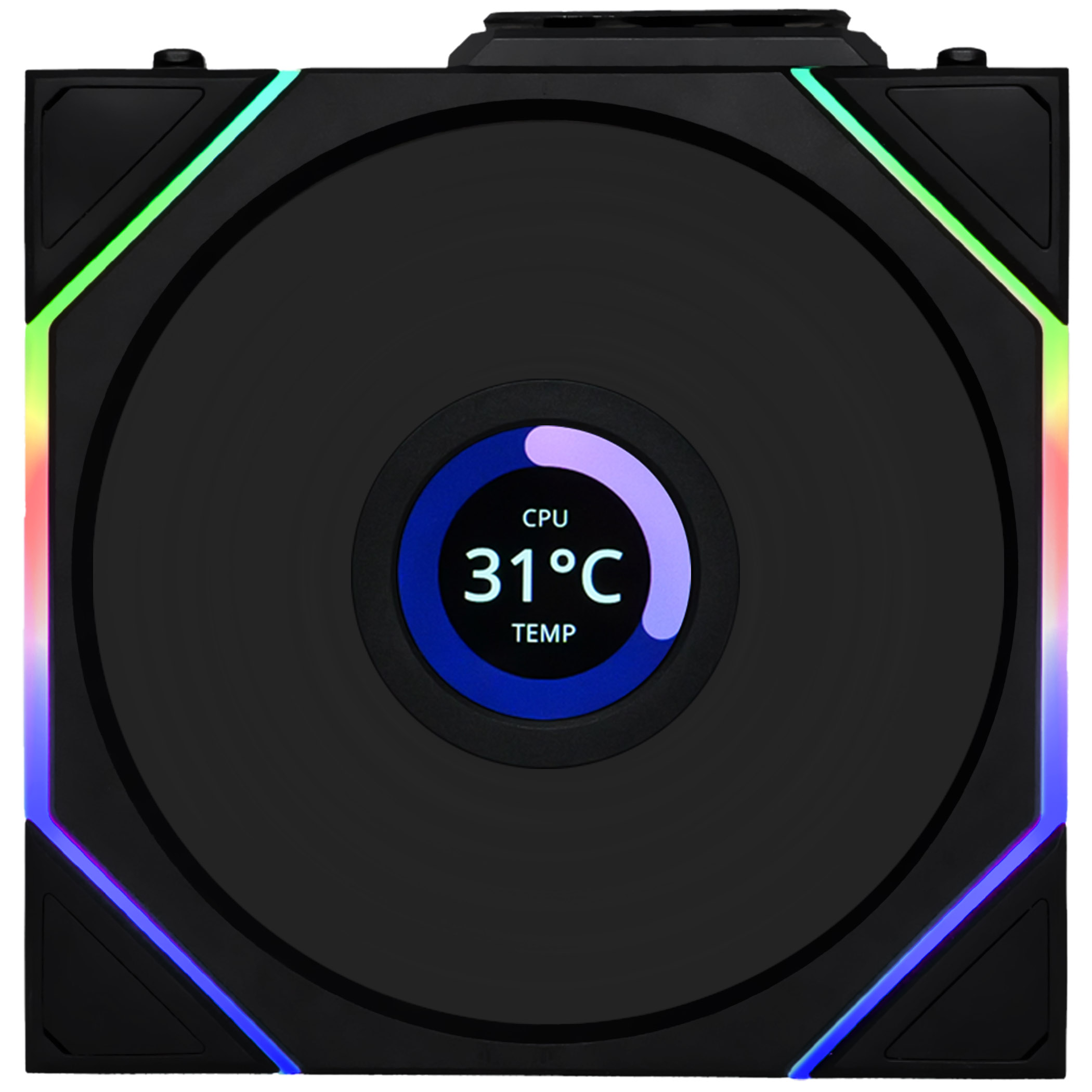 Lian Li Uni Fan TL120 LCD Reverse Blade Wireless Computer case 12 cm Black 1 pc(s)