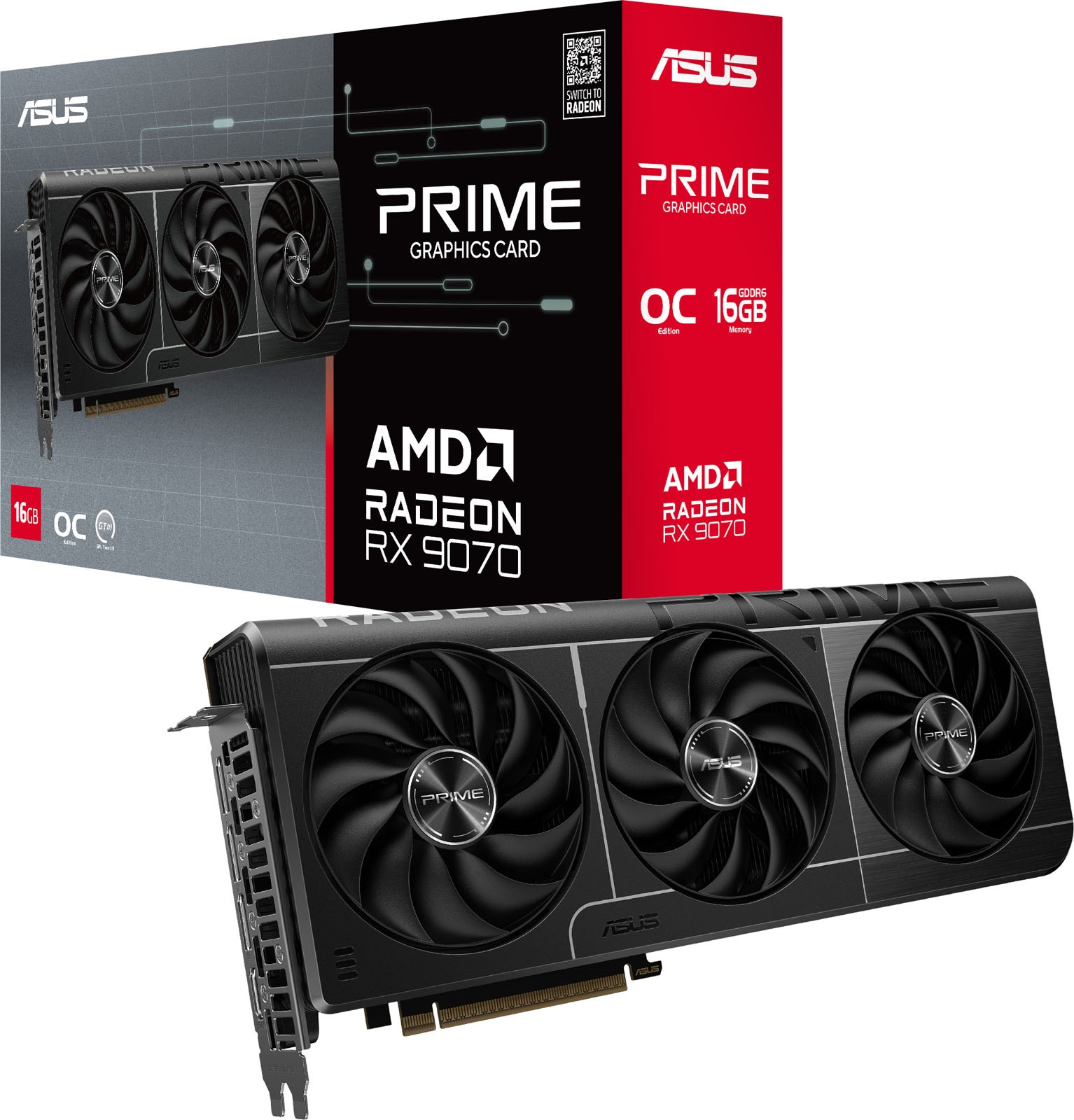 ASUS Radeon RX 9070 XT Prime OC 16GB GPU - 90YV0L71-M0NA00 | CCL
