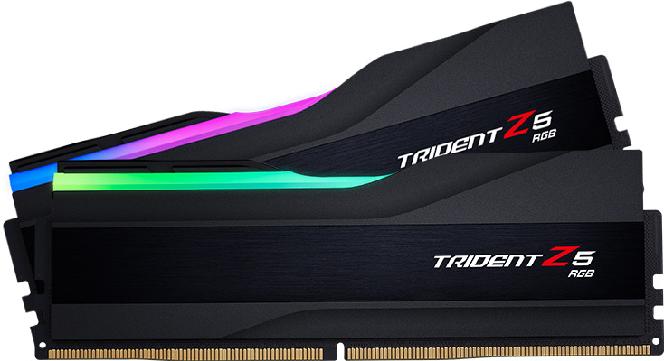 G.Skill Trident Z5 RGB 64GB DDR5 Dual Channel Desktop Memory DIMM Kit, 2 x 32GB, 6400MHz, PC5-51200, CL32, 1.4V
