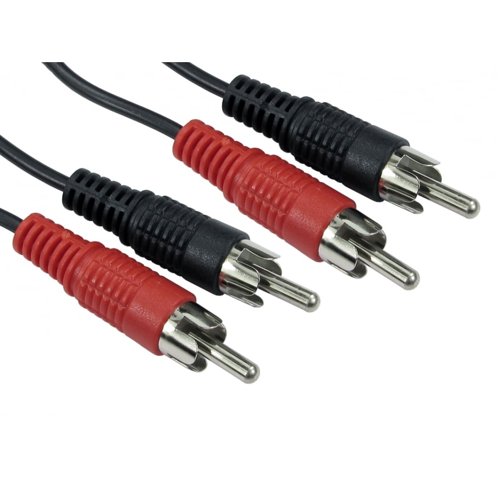 Cables Direct Red/Black Twin Rca Audio Cable 5M