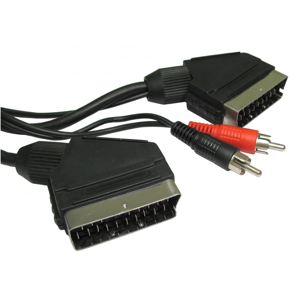 Image of Cables Direct 1.5m SCART to SCART Cable with RCA