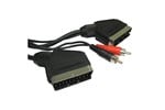 Cables Direct 1.5m SCART to SCART Cable with RCA