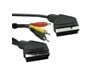 Cables Direct 1.5m SCART to SCART Cable with Composite Connectors