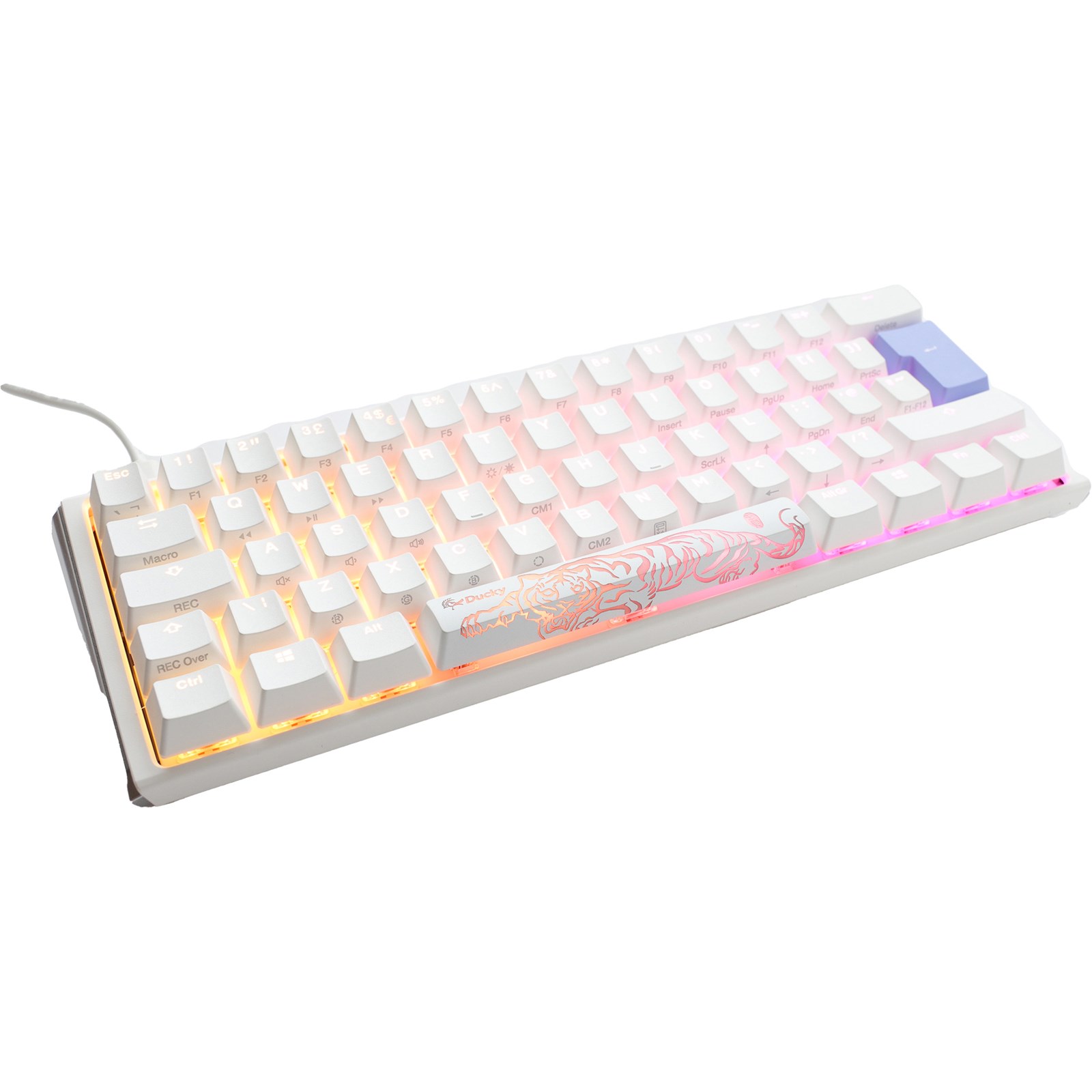 Ducky One 3 Classic Mini Mechanical USB Keyboard in Pure White, 60