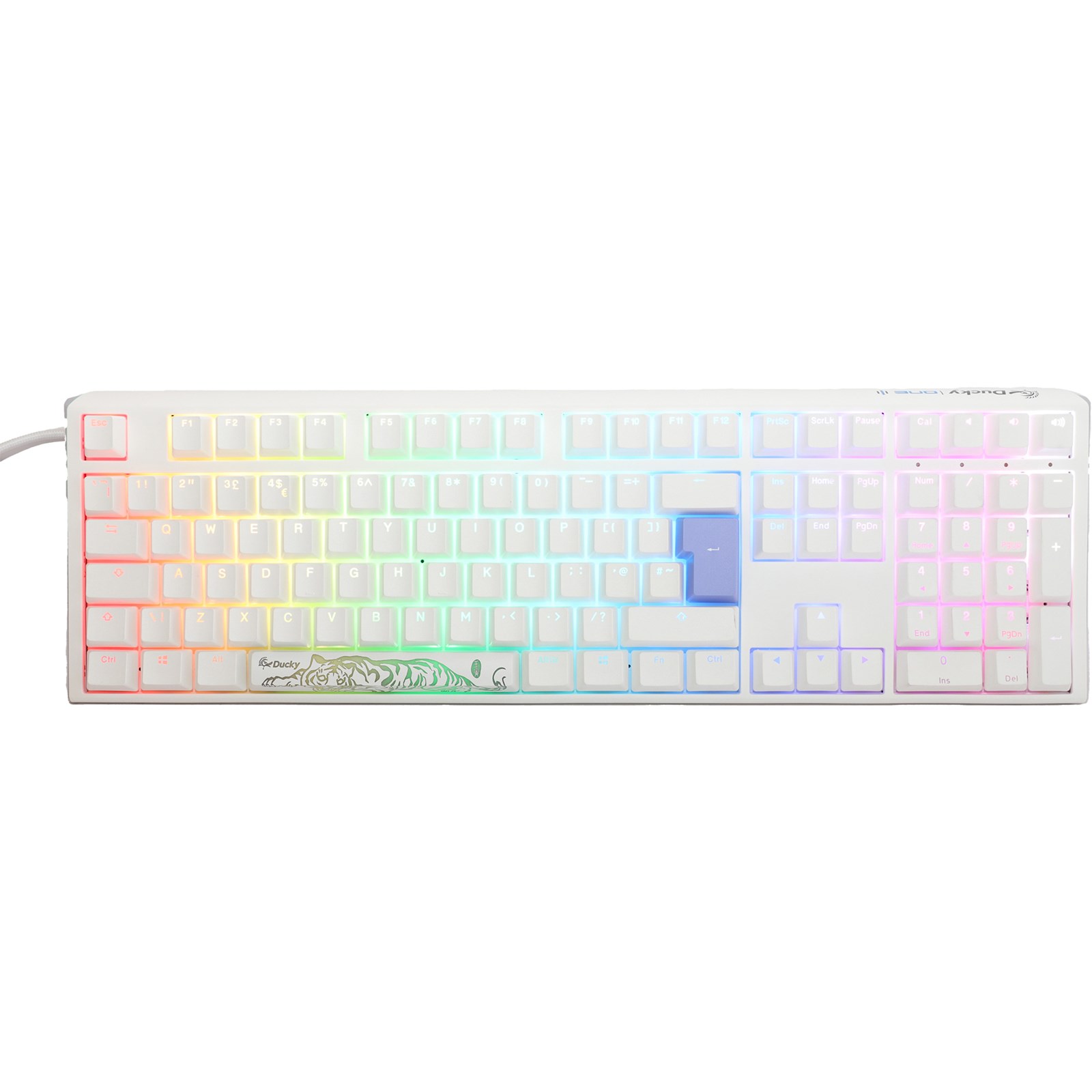 Photos - Keyboard Ducky One 3 Classic Mechanical USB  in Pure White, Full-size, DKON 