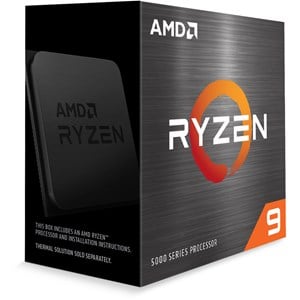 AMD Ryzen 9 5950X 3.4GHz Hexadeca Core Processor with 16 Cores, 32 Threads, 105W TDP, 72MB Cache, 4.9GHz Turbo, No Cooler
