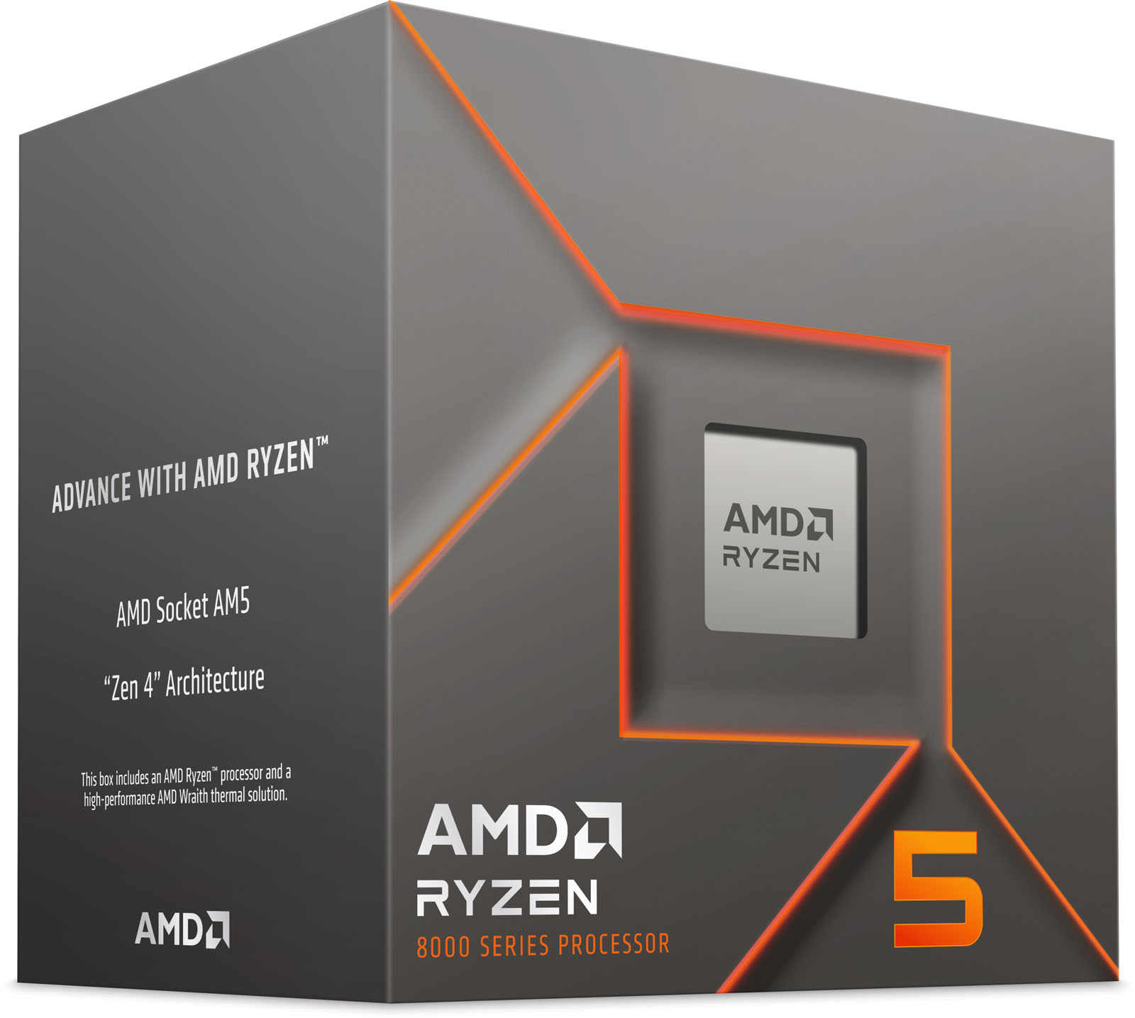 Amd Ryzen 8400F 6 Core/12 Thread Am5 Cpu Size 5