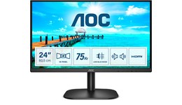 AOC 24B2XDAM 23.8" Full HD Monitor - VA, 75Hz, 4ms, Speakers, HDMI