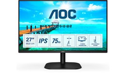 AOC 27B2DA 27 inch IPS Monitor - Full HD, 4ms, Speakers, HDMI, DVI