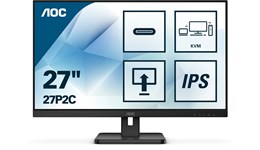 AOC 27P2C 27 inch IPS Monitor - Full HD 1080p, 4ms, Speakers, HDMI