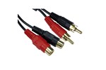 Cables Direct 10m Twin RCA Extension Cable