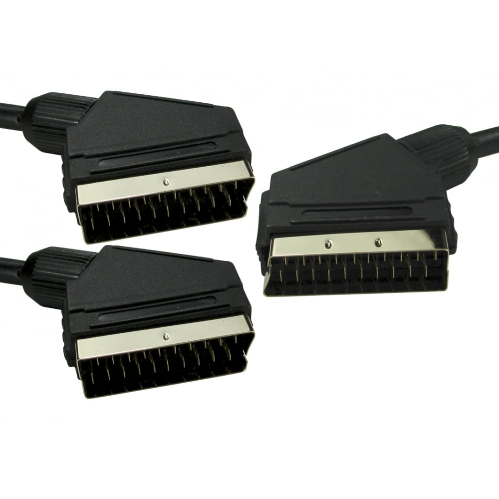 Cables Direct Gold Scart Splitter Cable 2M