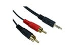 Cables Direct 10m 3.5mm Stereo to Twin RCA Audio Cable