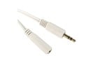 Cables Direct 1m 3.5mm Stereo Extension Cable, White