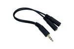 Cables Direct 0.2m 3.5mm Stereo Splitter Cable 
