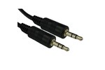 Cables Direct 0.5m 3.5mm Stereo Audio Cable, Black