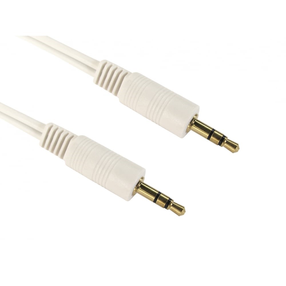 Cables Direct 0.2m 3.5mm Stereo Audio Cable, White 2TT0102WHT CCL