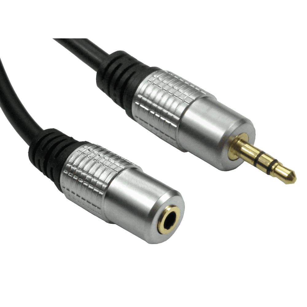 Cables Direct Gold 3.5Mm Stereo Extension Cable With Connectors 5M