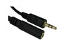 Cables Direct 1.2m 3.5mm Stereo Extension Cable, Black