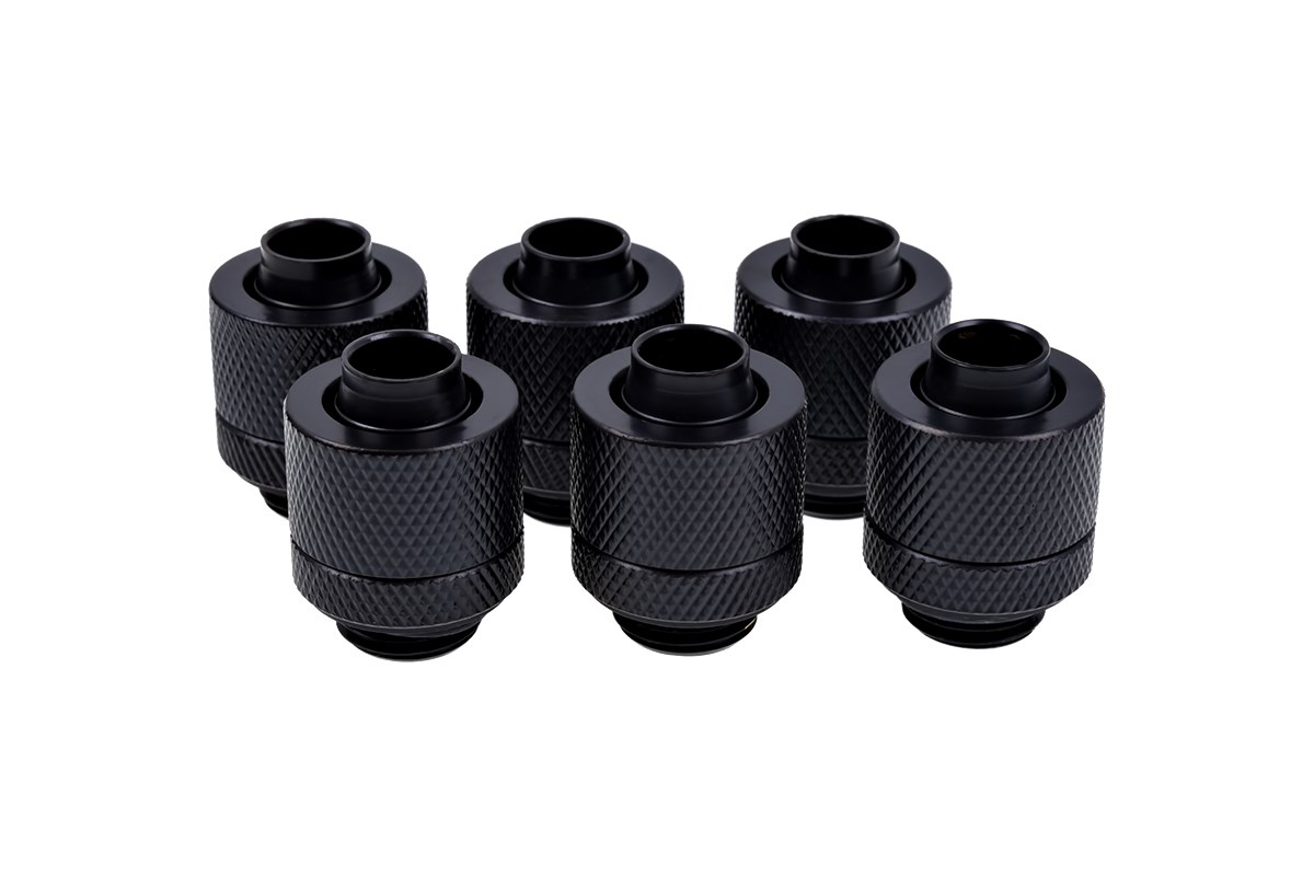 Photos - Computer Cooling Alphacool Eiszapfen 13/10mm Deep Black Compression Fitting - Six Pack 1722 