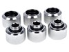 Alphacool Eiszapfen 16mm Chrome Hard Tube Compression Fittings - Six Pack
