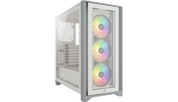 Corsair iCUE 4000X RGB Mid Tower Gaming Case - White 