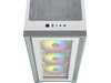 Corsair iCUE 4000X RGB Mid Tower Gaming Case - White USB 3.0