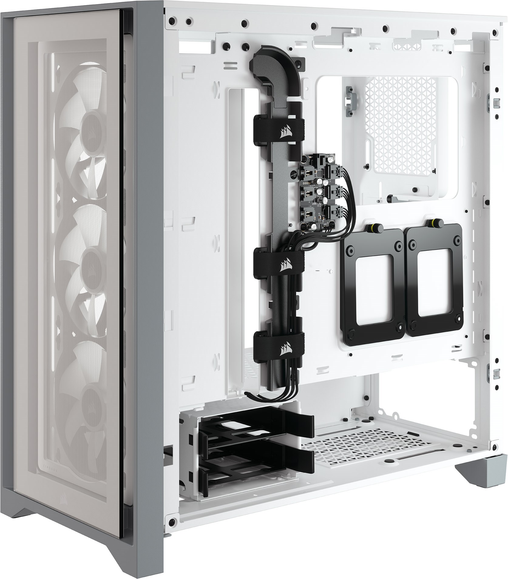 PCケース(自作PC用) CORSAIR iCUE 4000X RGB White Corsair iCUE 4000x RGB Mid-tower White Computer Case for