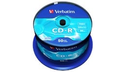 Verbatim 700MB CD-R Extra Protection Discs, 52x, 50 Pack Spindle