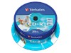 Verbatim 700MB CD-R Discs, 52x, Wide Inkjet Printable, 25 Pack Spindle